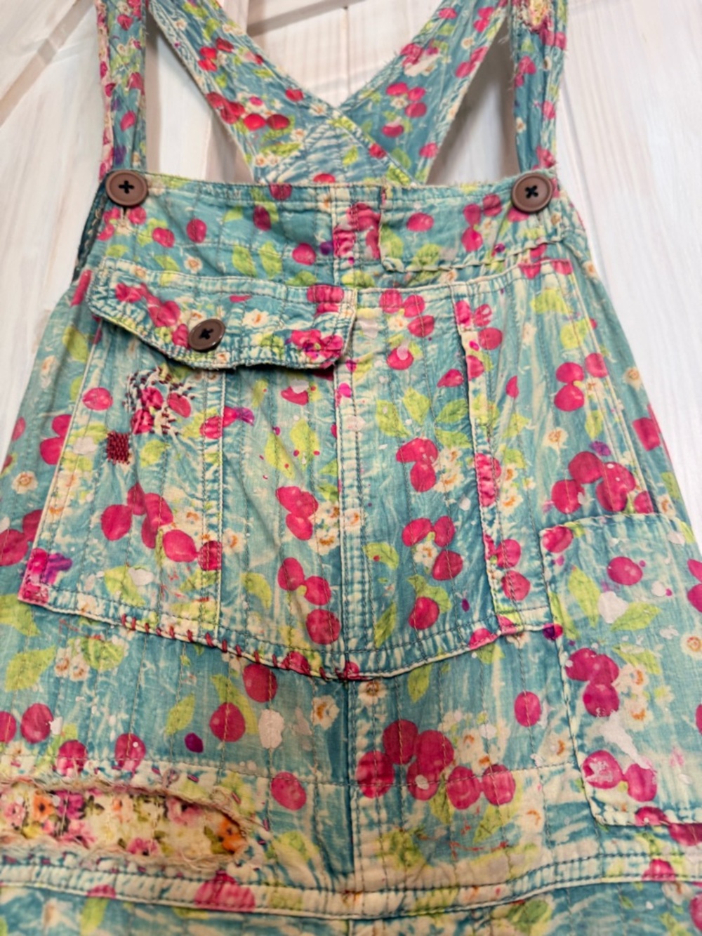 MAGNOLIA PEARL LOVE RARE CHERRY BLOSSOM OVERALLS OS - Picture 5 of 16